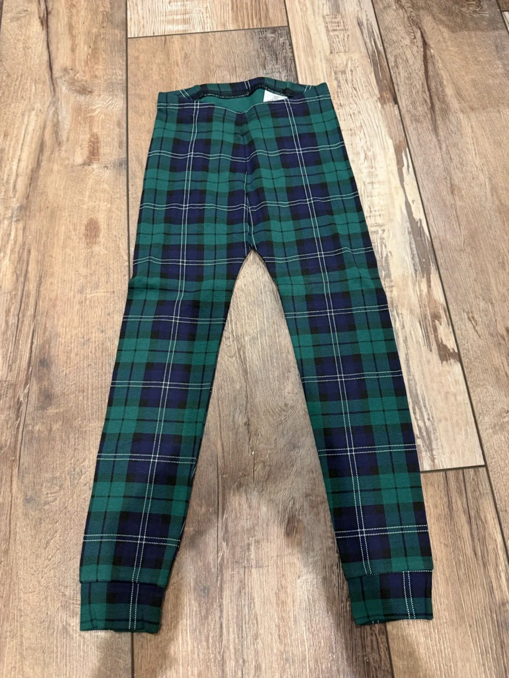 NEW! GAP KIDS Green & Navy Plaid Kids Pajama Set Size 4